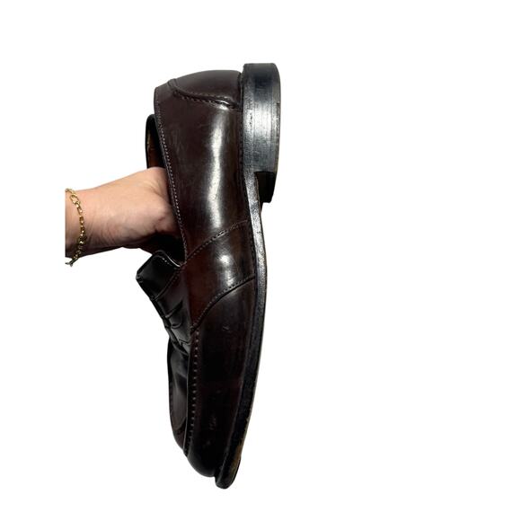Allen Edmonds Full-Strap Penny Loafers 7.5 Mens Burgundy Randolph Shell Cordovan